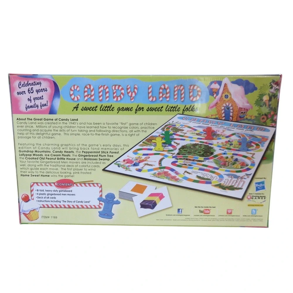 Winning Moves Candy Land Classic 65th Anniversary Board Game Vintage Style 1189